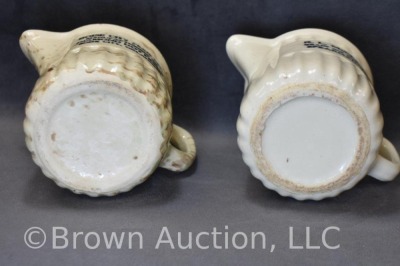 (2) Advertising spongeware 4.5" milk pitchers - 5