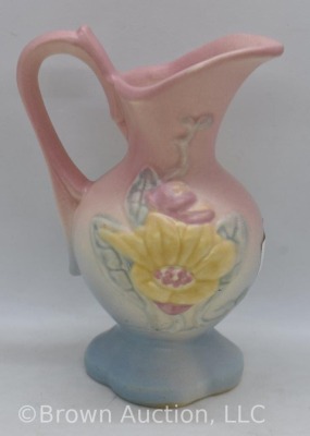 Hull Magnolia (Matte) 14 4.75" pitcher, pink/ blue