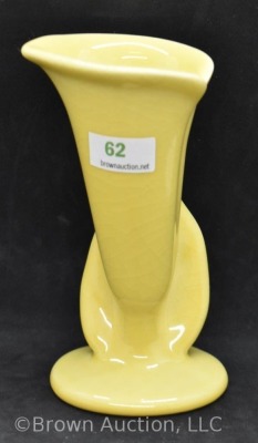 Mrkd. Roodwood 5.25" yellow vase, Shape No. 6591, dated L