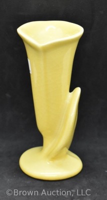 Mrkd. Roodwood 5.25" yellow vase, Shape No. 6591, dated L - 2