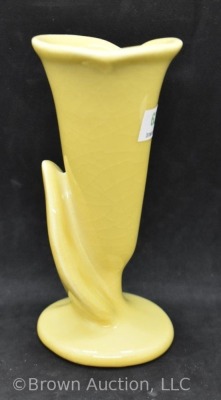 Mrkd. Roodwood 5.25" yellow vase, Shape No. 6591, dated L - 4