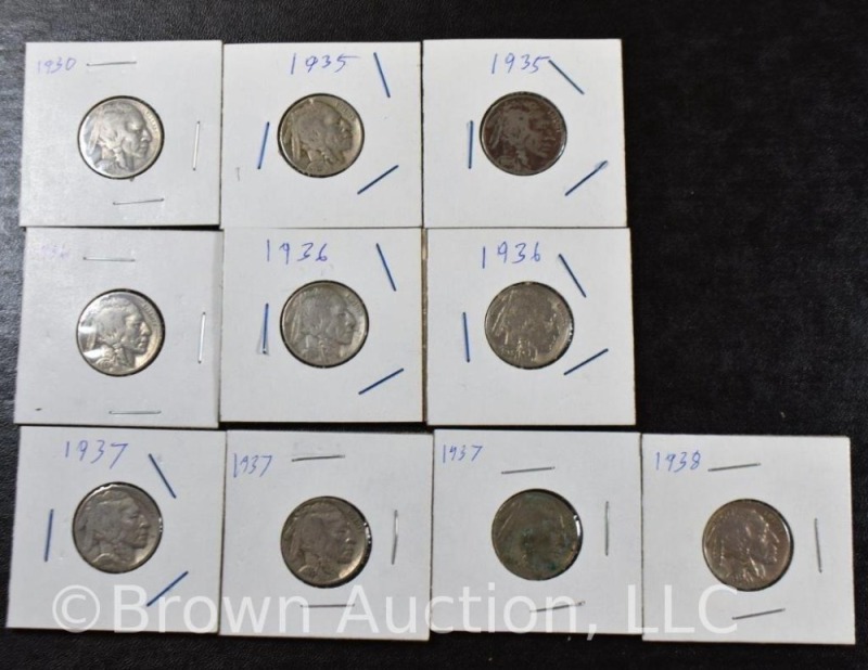 (10) Buffalo nickels