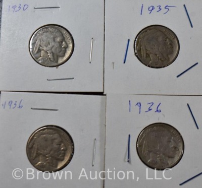 (10) Buffalo nickels - 2