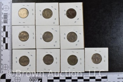 (10) Buffalo nickels - 12