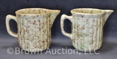 (2) Advertising spongeware 4.5" milk pitchers: - 3