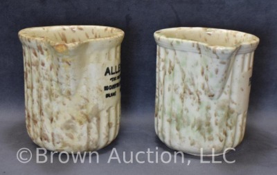 (2) Advertising spongeware 4.5" milk pitchers: - 4