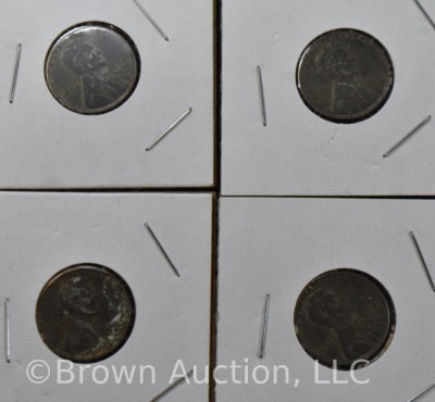 (10) 1943 Lincoln Wheat steel pennies - 2