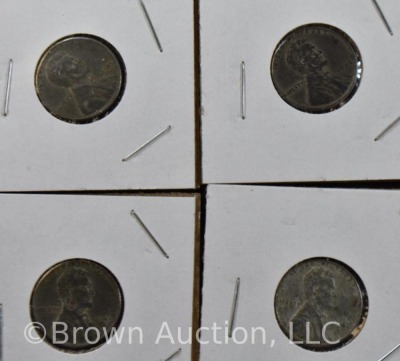 (10) 1943 Lincoln Wheat steel pennies - 4