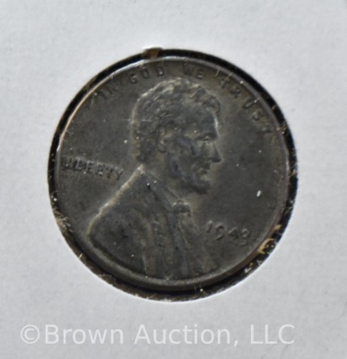 (10) 1943 Lincoln Wheat steel pennies - 7