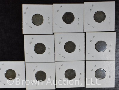 (10) 1943 Lincoln Wheat steel pennies - 8