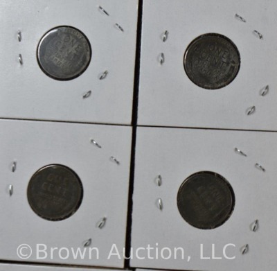 (10) 1943 Lincoln Wheat steel pennies - 9