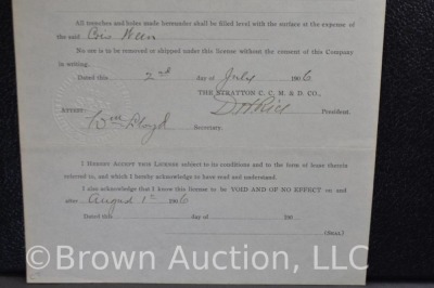 Prospecting License issued July, 1906 - 4