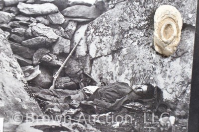 Copy of photo of dead soldier in "Devil's Den" at Gettysburg - 2