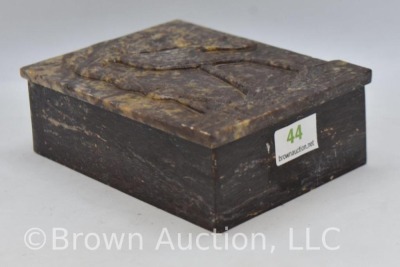 Embossed slate/marble box