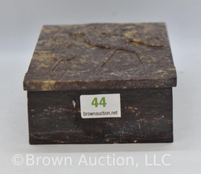 Embossed slate/marble box - 5