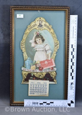 1900 Hill's Cascara Quinine advertising calendar (starts with April) - 6