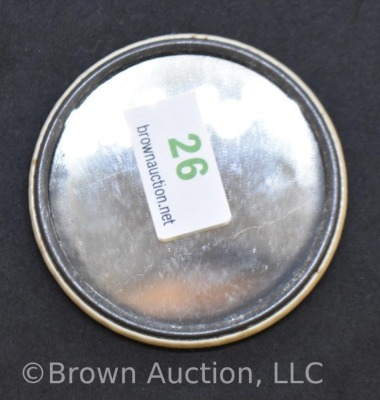 Horlick's Malted Milk advertising pocket mirror, 2" round dia. - 2