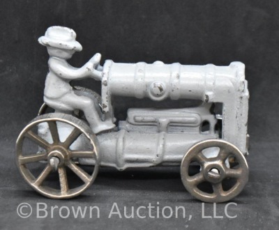 Cast Iron farm tractor with driver, 3.5"l x 2.5"h - 2