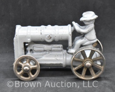 Cast Iron farm tractor with driver, 3.5"l x 2.5"h - 4