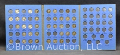 Incomplete Mercury Dime book - 35 in total - 2