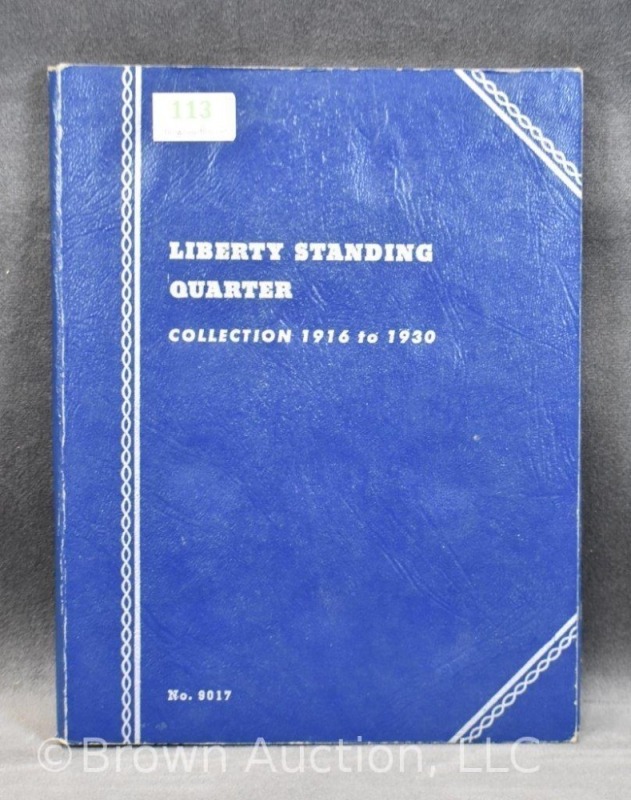 Incomplete Standing Liberty Quarters book - 13 total