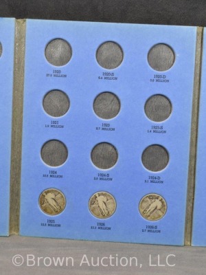 Incomplete Standing Liberty Quarters book - 13 total - 4