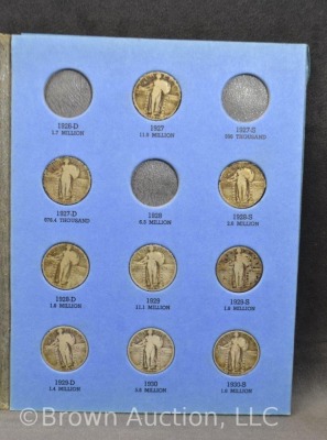 Incomplete Standing Liberty Quarters book - 13 total - 5