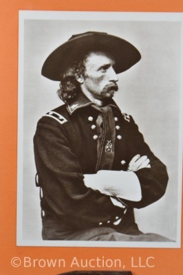 Picture post card of Lt. Colonel George Armstrong Custer accompanied by small group of relics dug near Ft. Hays, KS - 2