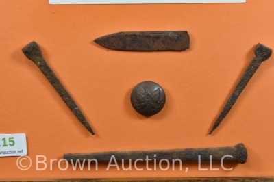 Picture post card of Lt. Colonel George Armstrong Custer accompanied by small group of relics dug near Ft. Hays, KS - 3