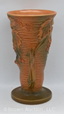 Roseville Bushberry 30-6" vase, russet - 2