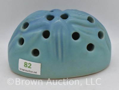 Van Briggle flower frog, turquoise blue