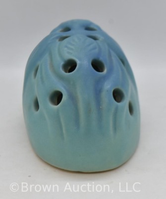 Van Briggle flower frog, turquoise blue - 2