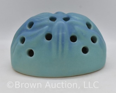 Van Briggle flower frog, turquoise blue - 3