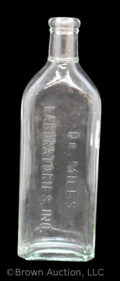 Dr. Miles Laboratories, Inc. embossed medicine bottle, 8.25" tall