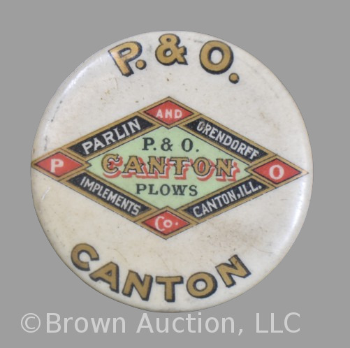 P. and O. Canton Plows lapel pin (missing pin)