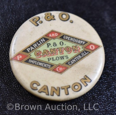 P. and O. Canton Plows lapel pin (missing pin) - 3