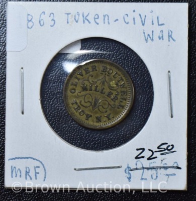 1863 Oliver Boutwell Miller Trade Token