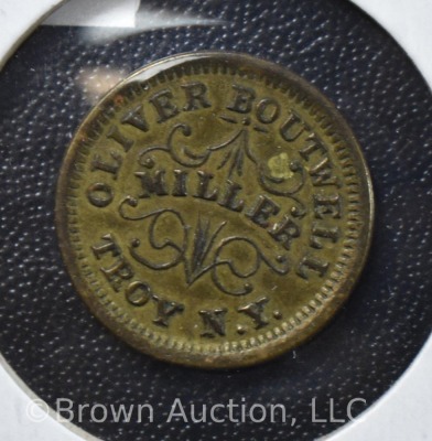 1863 Oliver Boutwell Miller Trade Token - 2