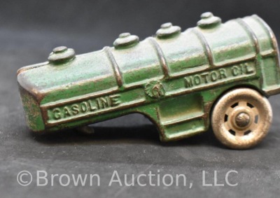 A.C Williams Cast Iron Gasoline/ Motor Oil tanker tractor/ trailer - 9