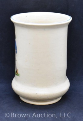 Roseville Creamware Dutch 5"h toothbrush holder - 4