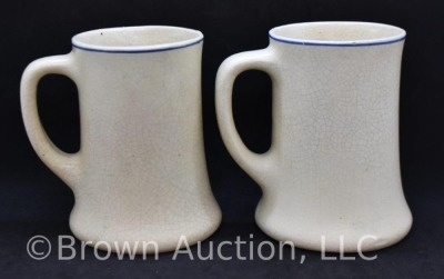 (2) Roseville Creamware Dutch 5"h mugs - 3