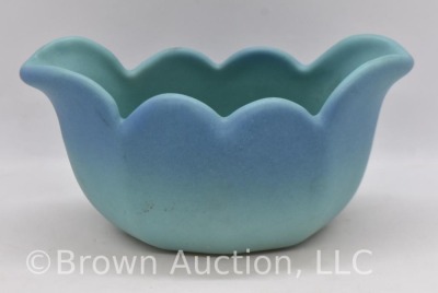 Van Briggle tulip-shaped bowl, turquoise blue, 5.25"l x 2.5" x 2.5" - 3