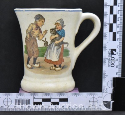 Roseville Creamware Dutch 5"h mug - 7