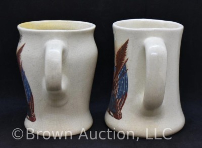 (2) Roseville Creamware F.O.E. 5"h mugs - 2