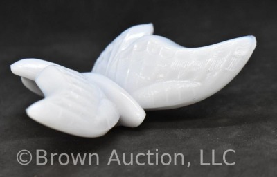 Fenton Art Glass butterfly, pale grayish coloring, 3.5" x 4" - 4