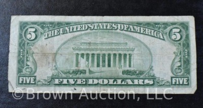 5 Dollar US Silver Certificate - 2