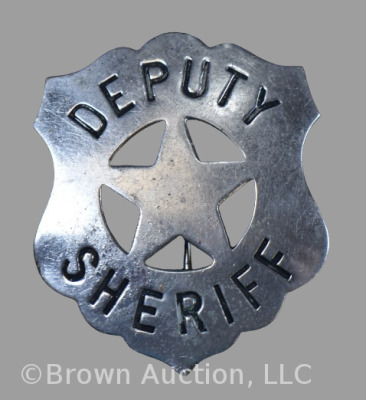 "Deputy Sheriff" badge, 5-star; 2"h x 1.75"w