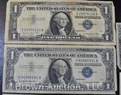 (5) 1 dollar US Silver Certificates - 2