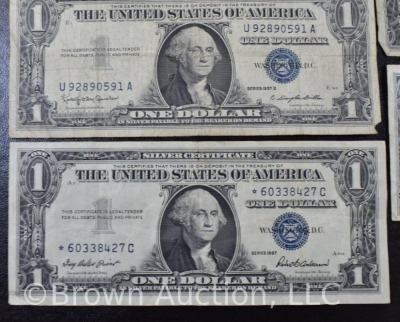 (5) 1 dollar US Silver Certificates - 3