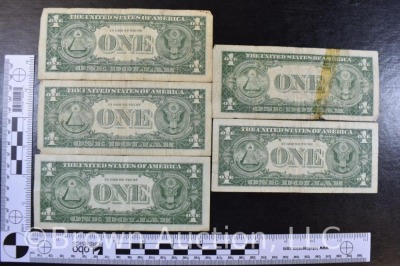 (5) 1 dollar US Silver Certificates - 9